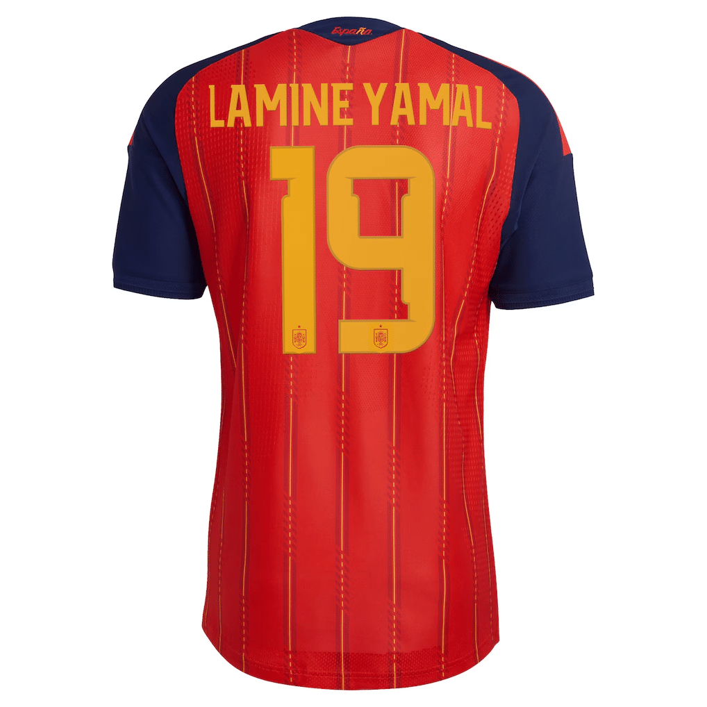 Espanja Lamine Yamal #19 Koti Pelipaita 2026 – MM-kisat Jalkapallo Pelipaita Miehille